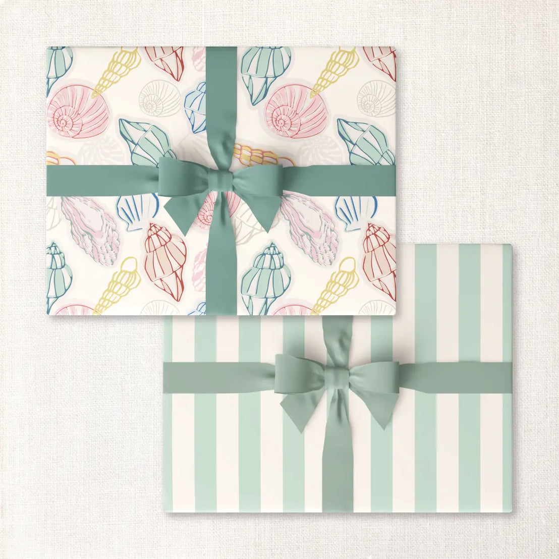 Seashore + Mint Cabana Gift Wrap