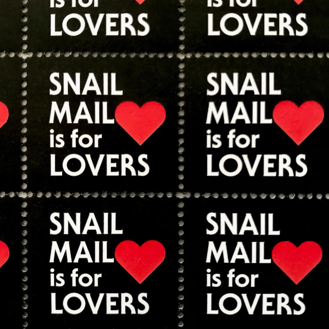 Snail Mail is for Lovers Stamp Stickers
