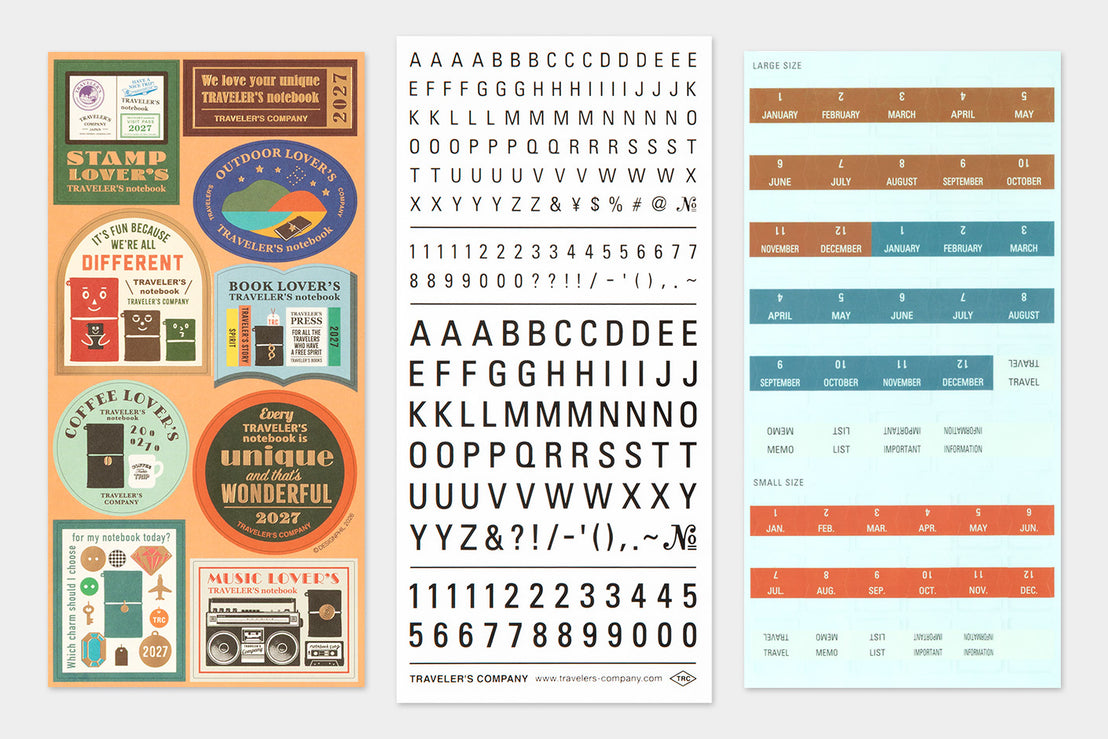*Pre-order* 2027 Diary Sticker Set, Traveler's Company