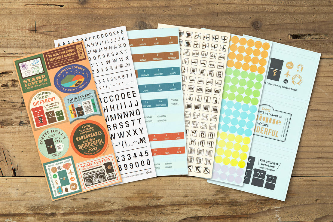 *Pre-order* 2027 Diary Sticker Set, Traveler's Company