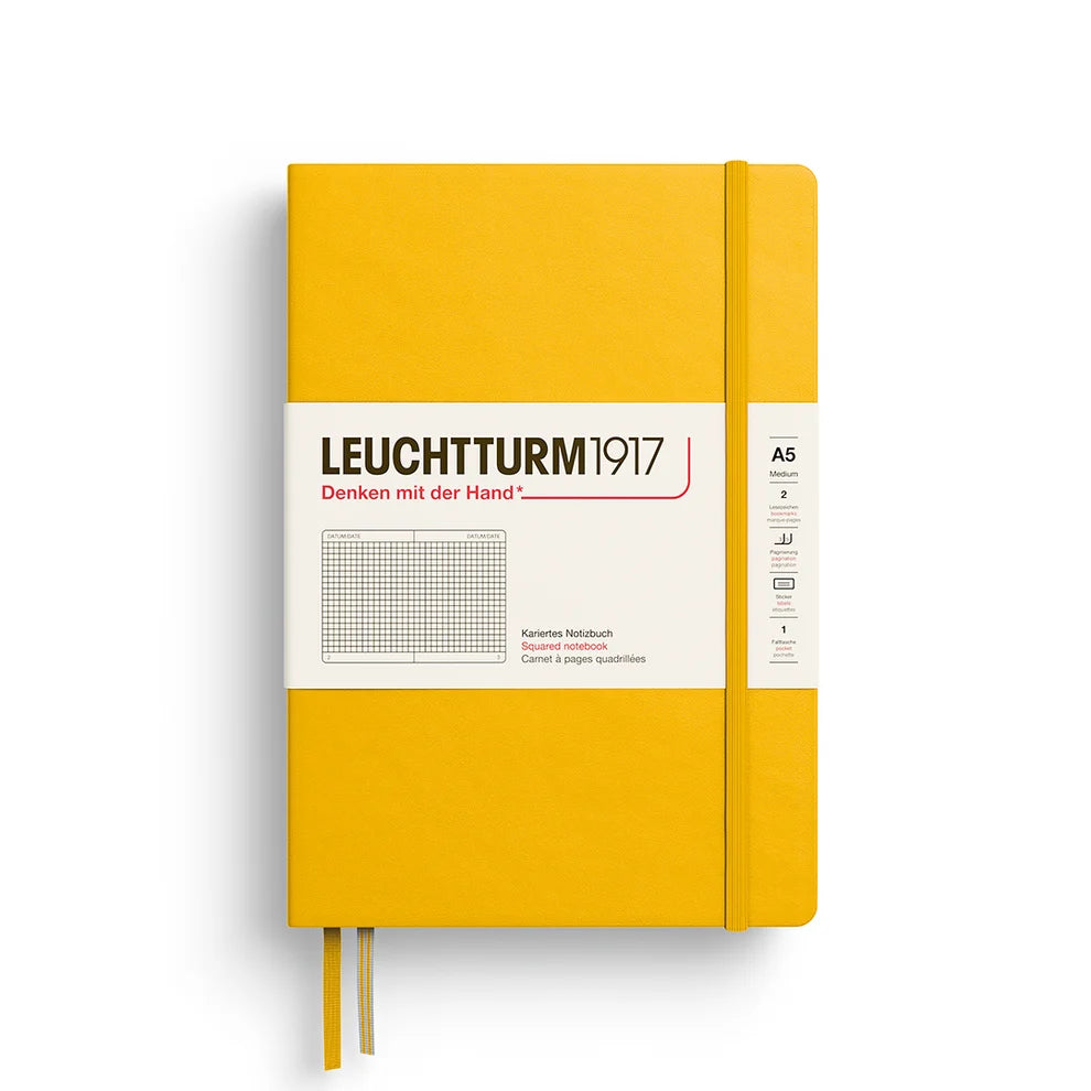 Leuchtturm1917 A5 Squared Hardcover Notebook