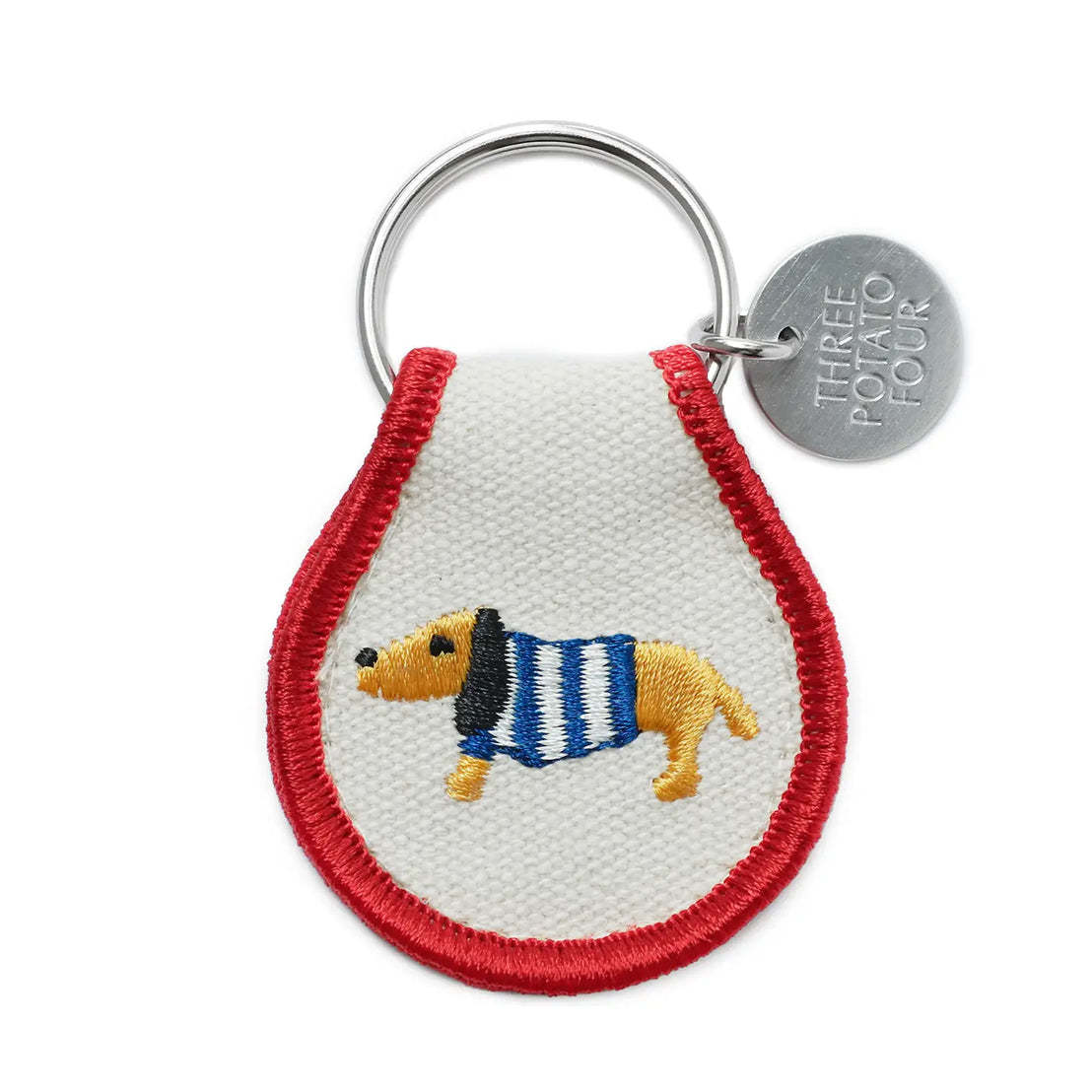 Sweater Dog Patch Keychain