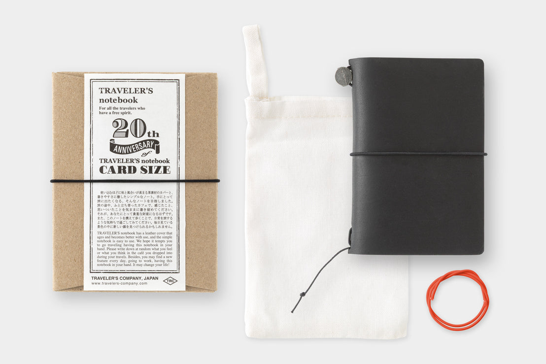 Traveler's Company 20th Anniversary Card Size Set | Black