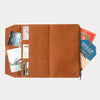 TRAVELER’S FACTORY Brown Regular Canvas Zipper Case, Traveler's Company