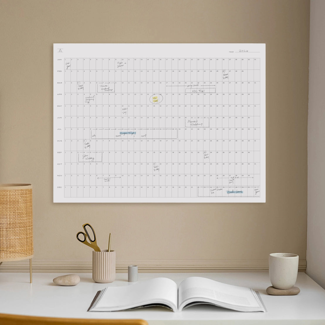 Undated Annual Planning Calendar