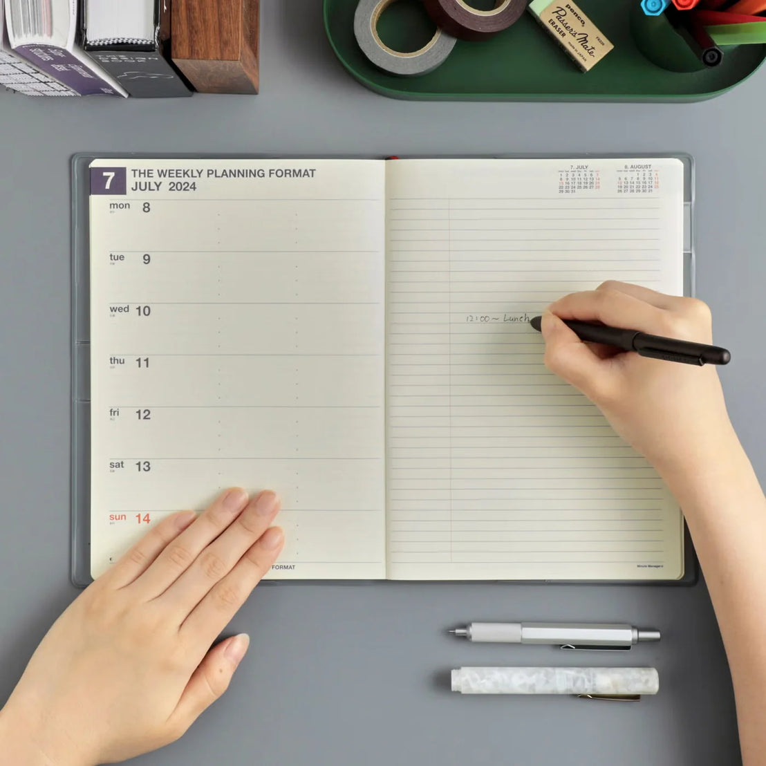 2027 Weekly A5 Planner Minute Manager | Green