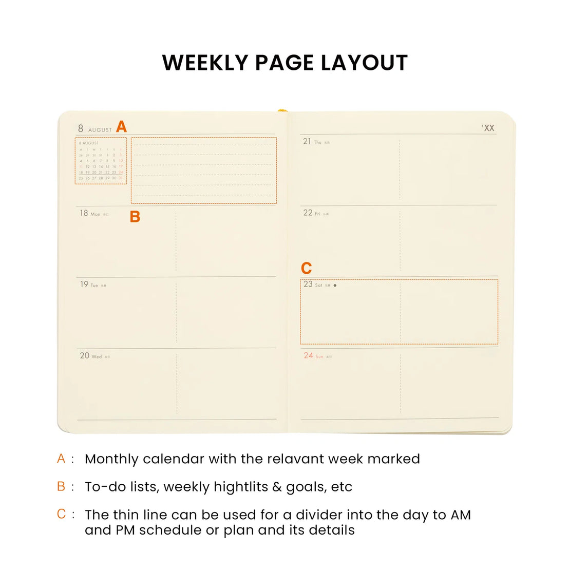 2027 Poche Weekly Planner | Lavender