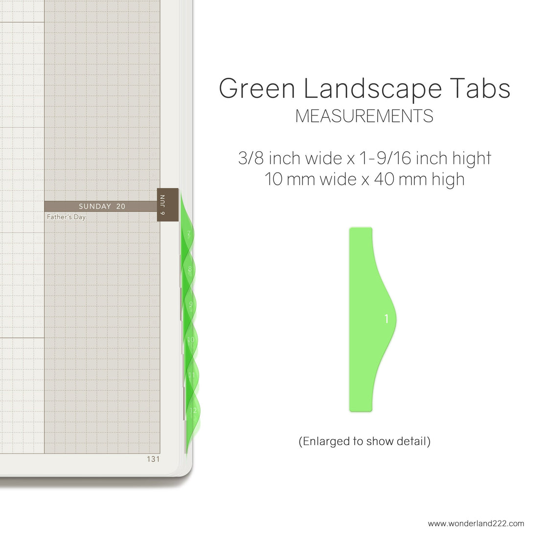 Landscape Index Tabs
