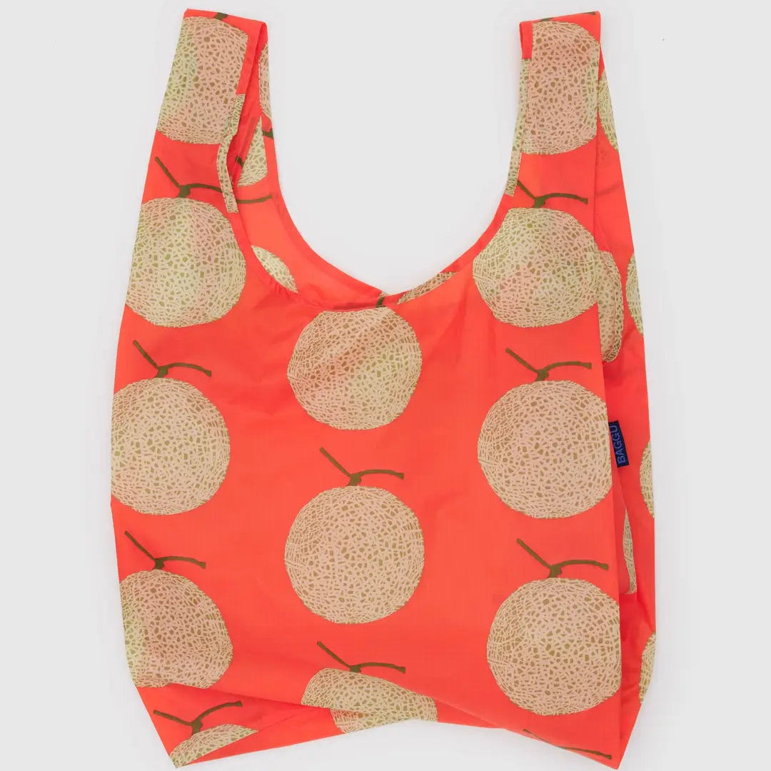 Reusable bag with pear pattern on a white background