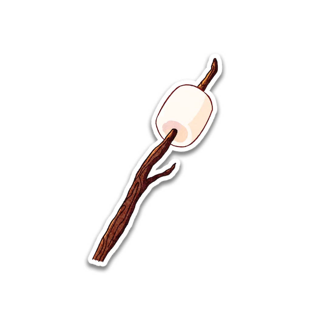 Marshmallow Stick Sticker