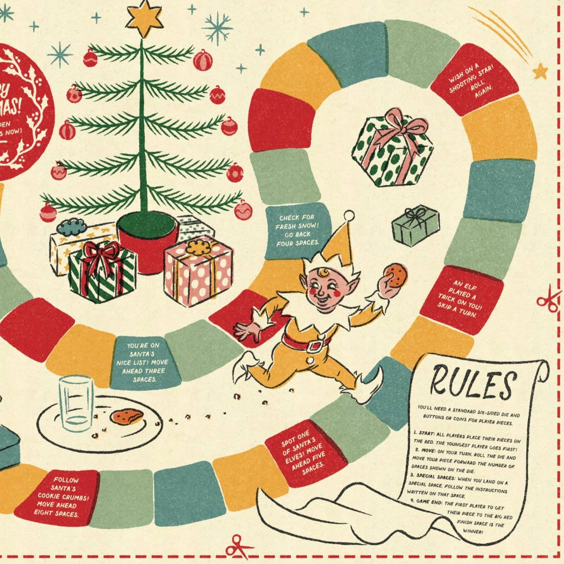 Holiday Game Board Gift Bag