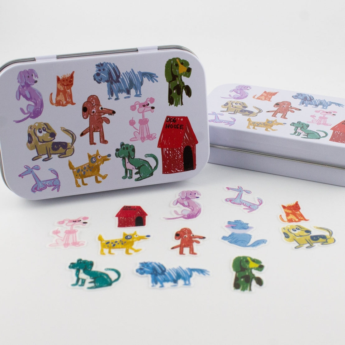 Dog Park Washi Sticker Tin