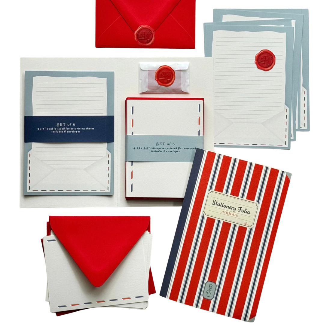 Air Mail Stationery Folio Set