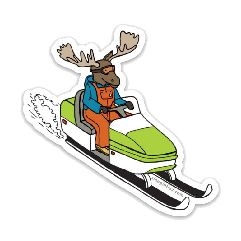 Moose Snowmobile Sticker