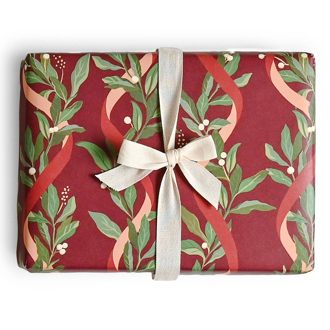 Ribbon Laurel Holiday Gift Wrap