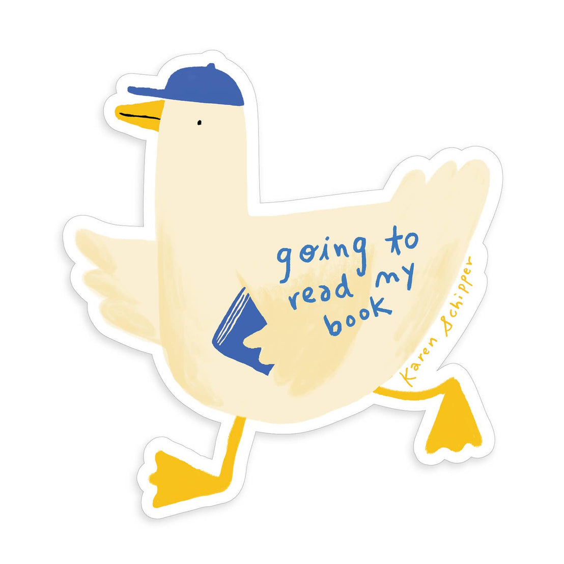 Duck Reader Sticker