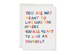 Be Yourself Encouragement Card, Red Cap Cards