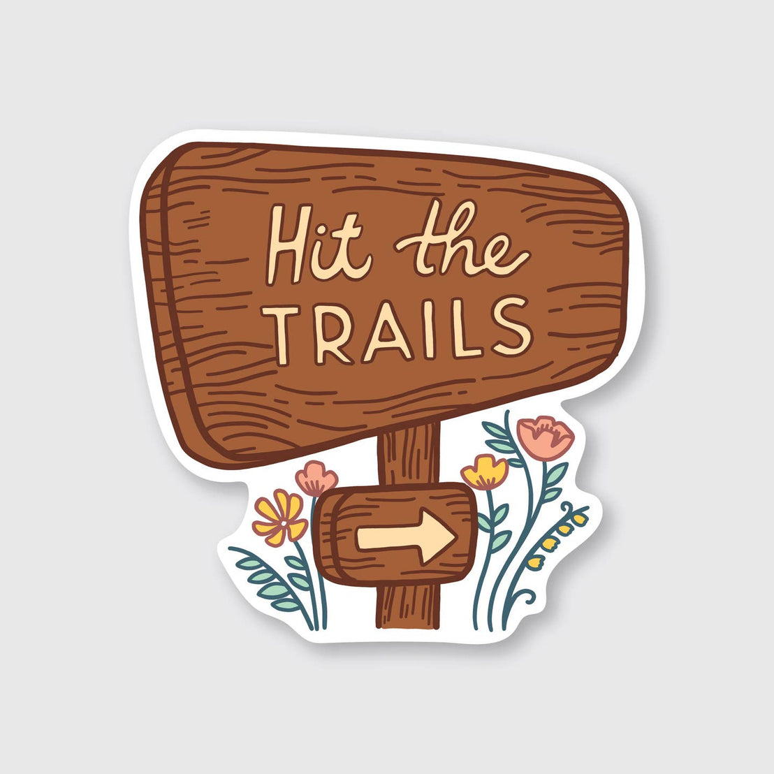 Hit the Trails Sticker