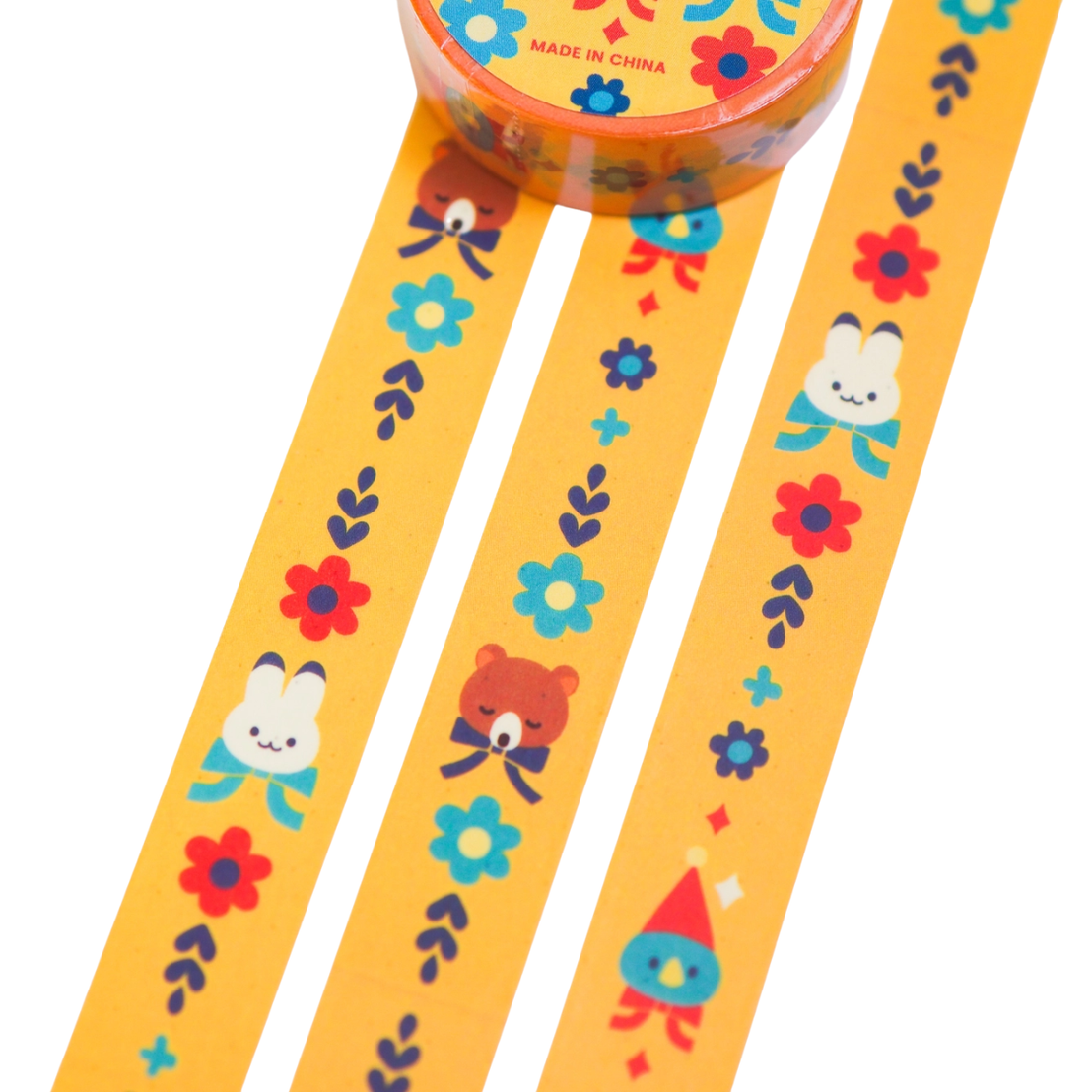 Bear, Rabbit, Bluebird Washi Tape