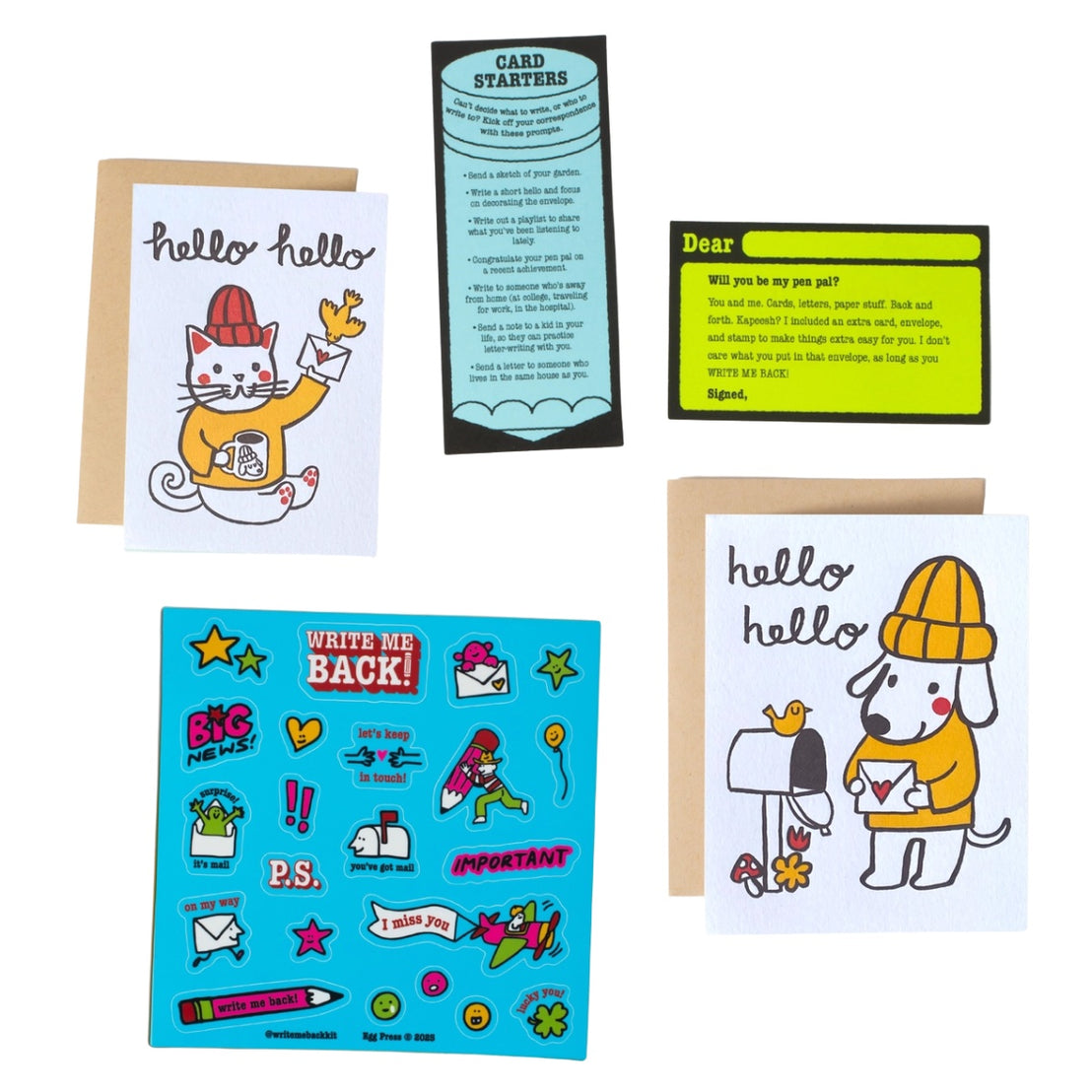 BFF Dog Cat Letter Writing Kit