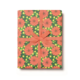 Big Poinsettia Holiday GIft Wrap