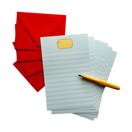 Blue Lined Ephemera Letter Set