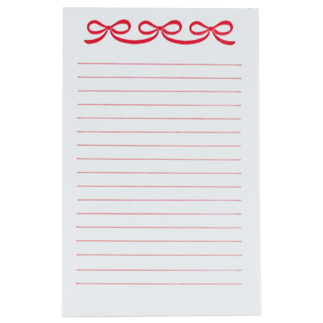 Red Bow Notepad