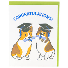 Accomplished Corgi Grad, Smudge Ink