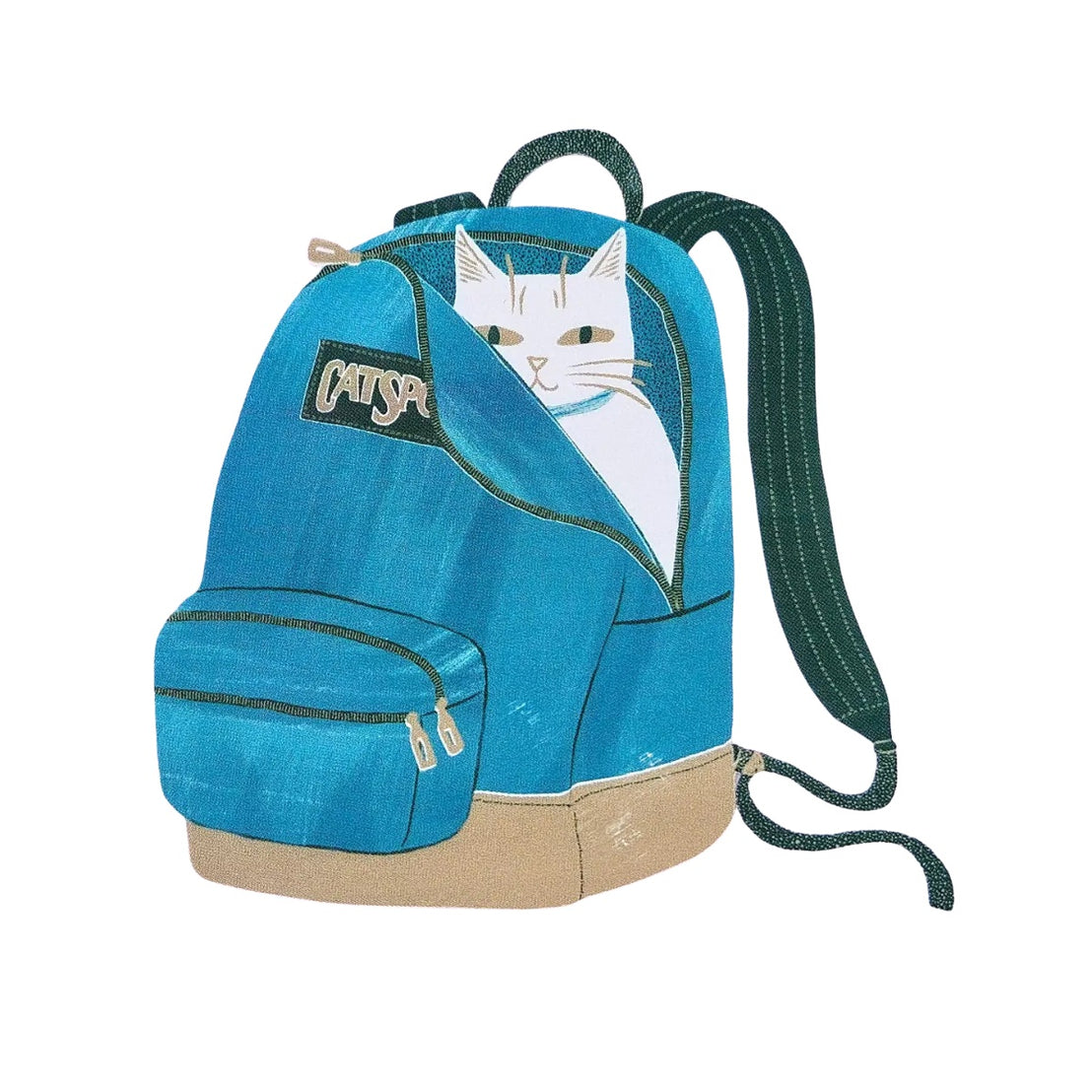 CatSport Backpack Cat Sticker
