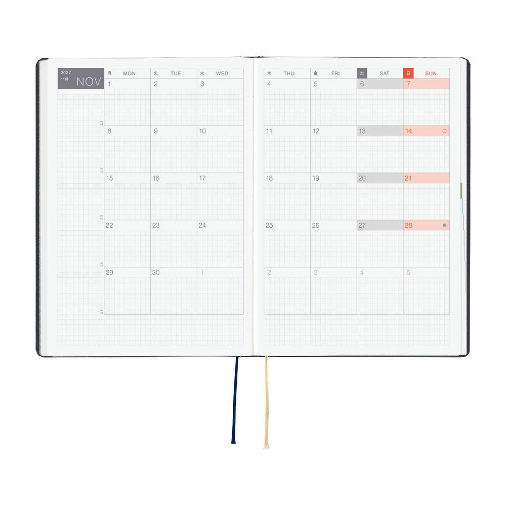 Hobonichi 2027 Techo Cousin A5 HON Navy Slash