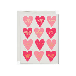 Conversation Hearts, Red Cap Cards