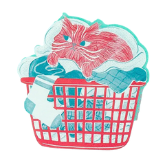 Laundry Cat Sticker