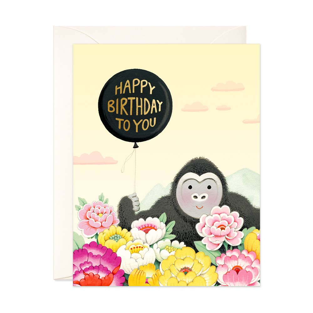 Shy Gorilla Birthday, JooJoo Paper