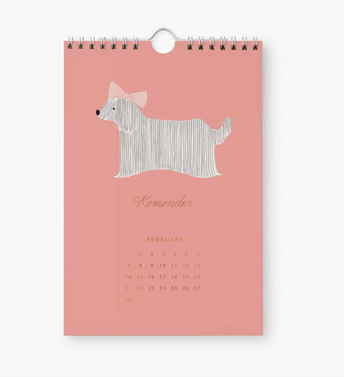 2027 Dog of the Month Wall Calendar