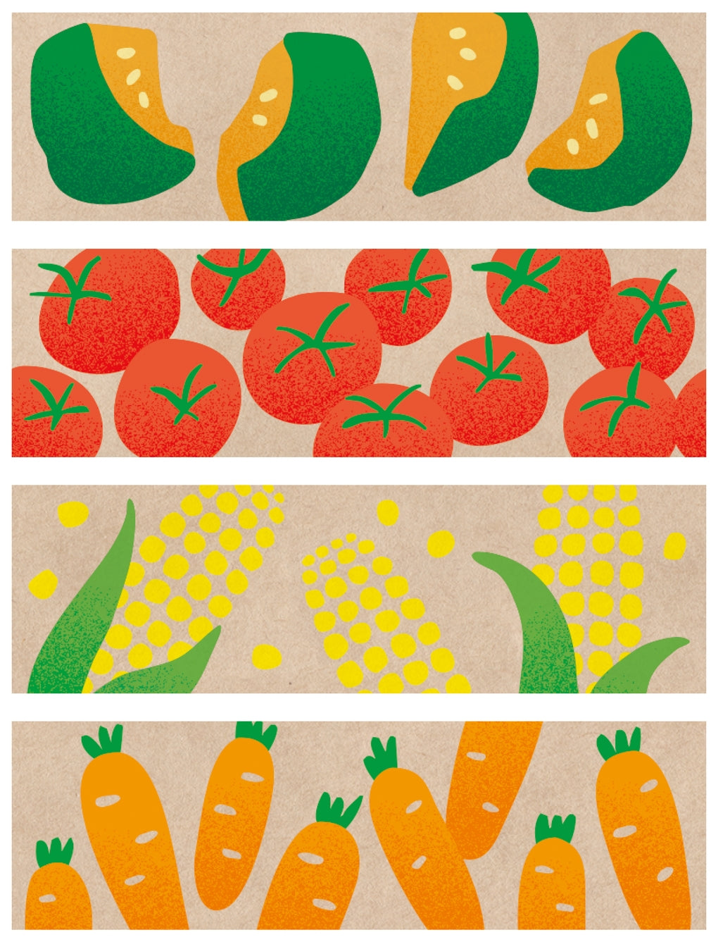 Kraft Vegetable Washi Tape