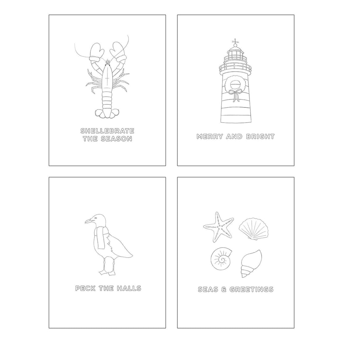 Coastal Christmas DIY Cards, Amy Zhang