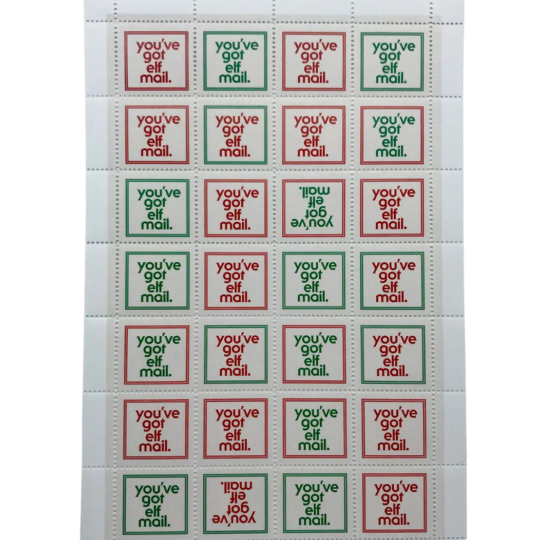 Elf Mail Stamp Stickers