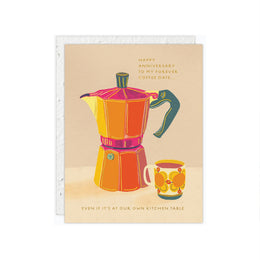 Espresso Anniversary Card, Seedlings