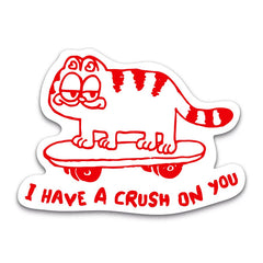 Have a Crush on You Cat Sticker