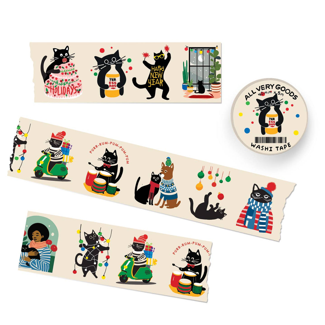 Christmas Cats Washi Tape