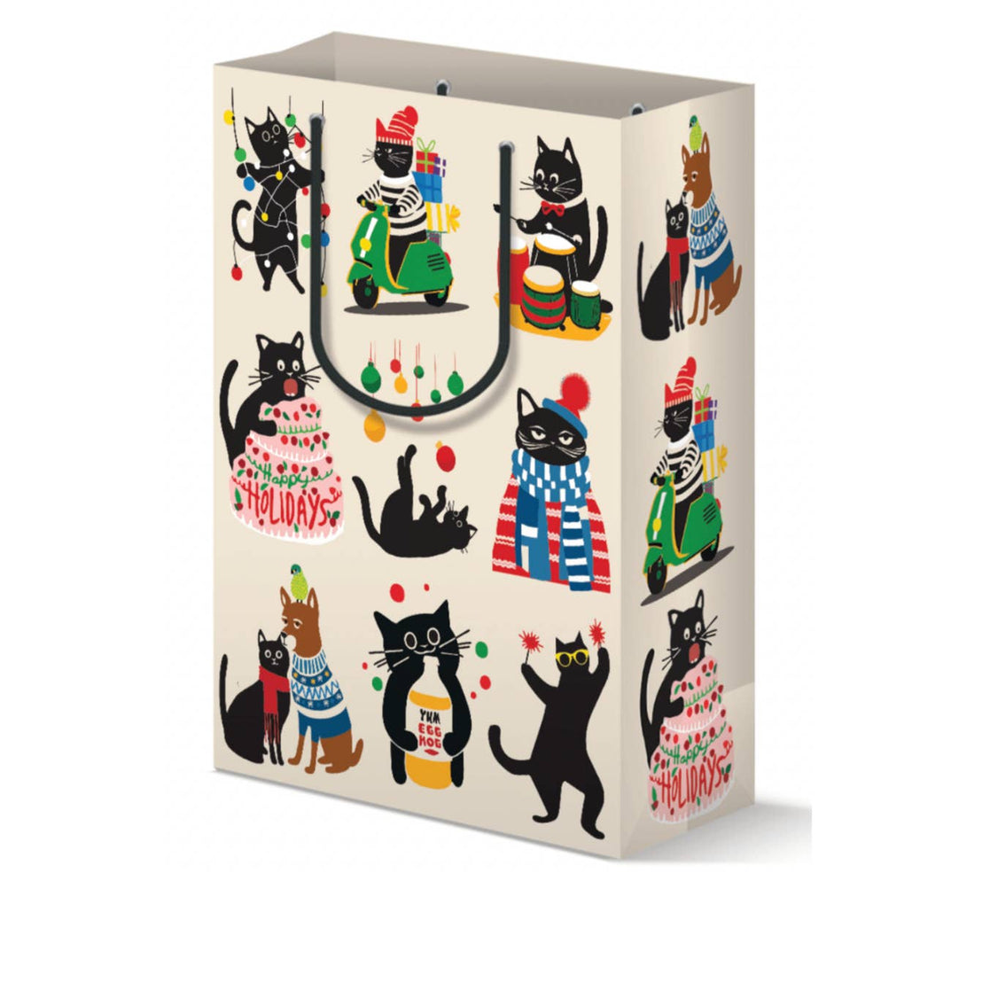 Christmas Cats Holiday Gift Bag