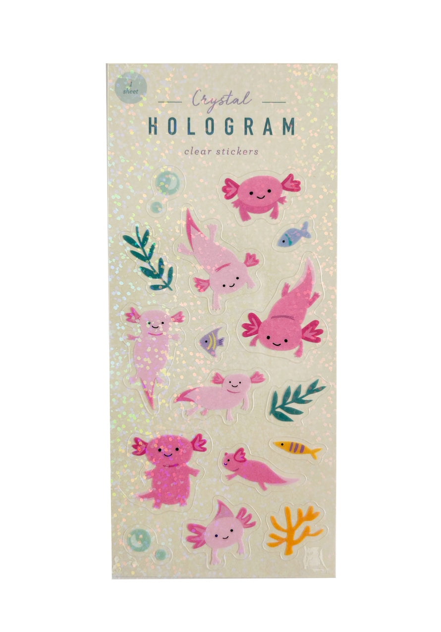 Axolotl Crystal Holo Sticker