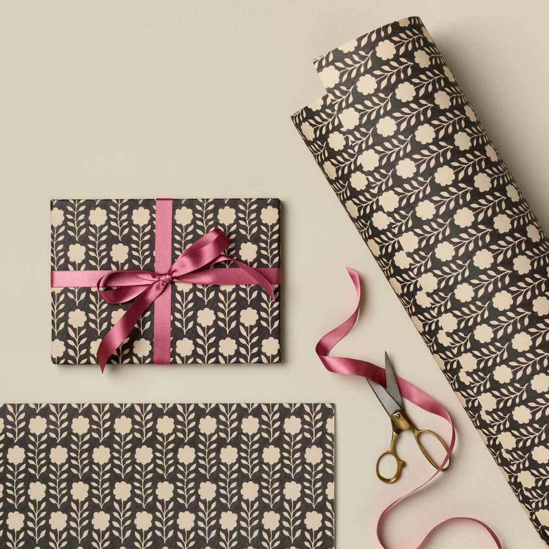 Ink Flora Paper Gift Wrap