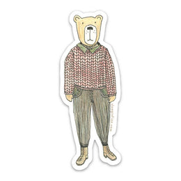 Unbearably Hip Bear Sticker