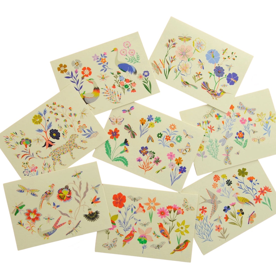 Birds & Bees Notecard Set, Elvira Van Vredenburgh