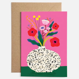 Flower Bunch Pink Card, Sunny Beast