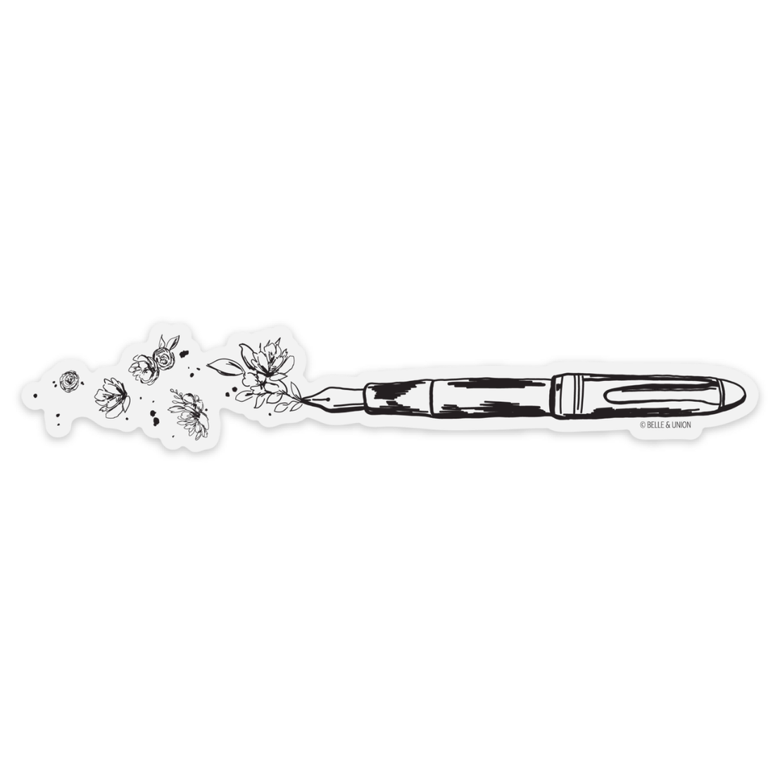 Flourish Fountain Pen Sticker