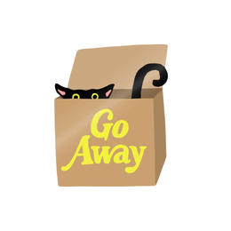 Go Away Cat Sticker