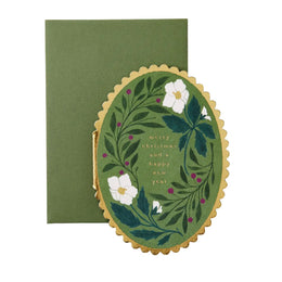 Green Flora Merry Christmas, Wanderlust Paper Co.