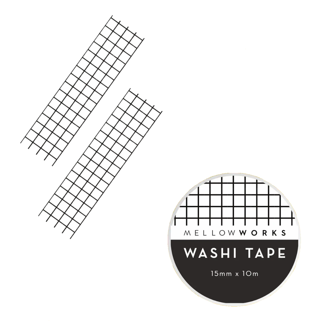 Grid Black White Washi Tape